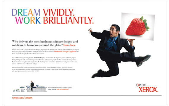 Xerox Recruitment Trade Publication Spread
